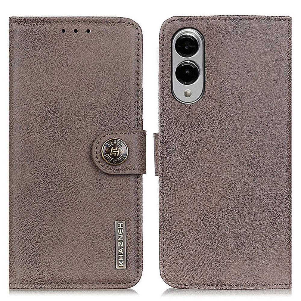 KHAZNEH KHAZNEH Samsung Galaxy S25 Edge Fodral Läder Khaki