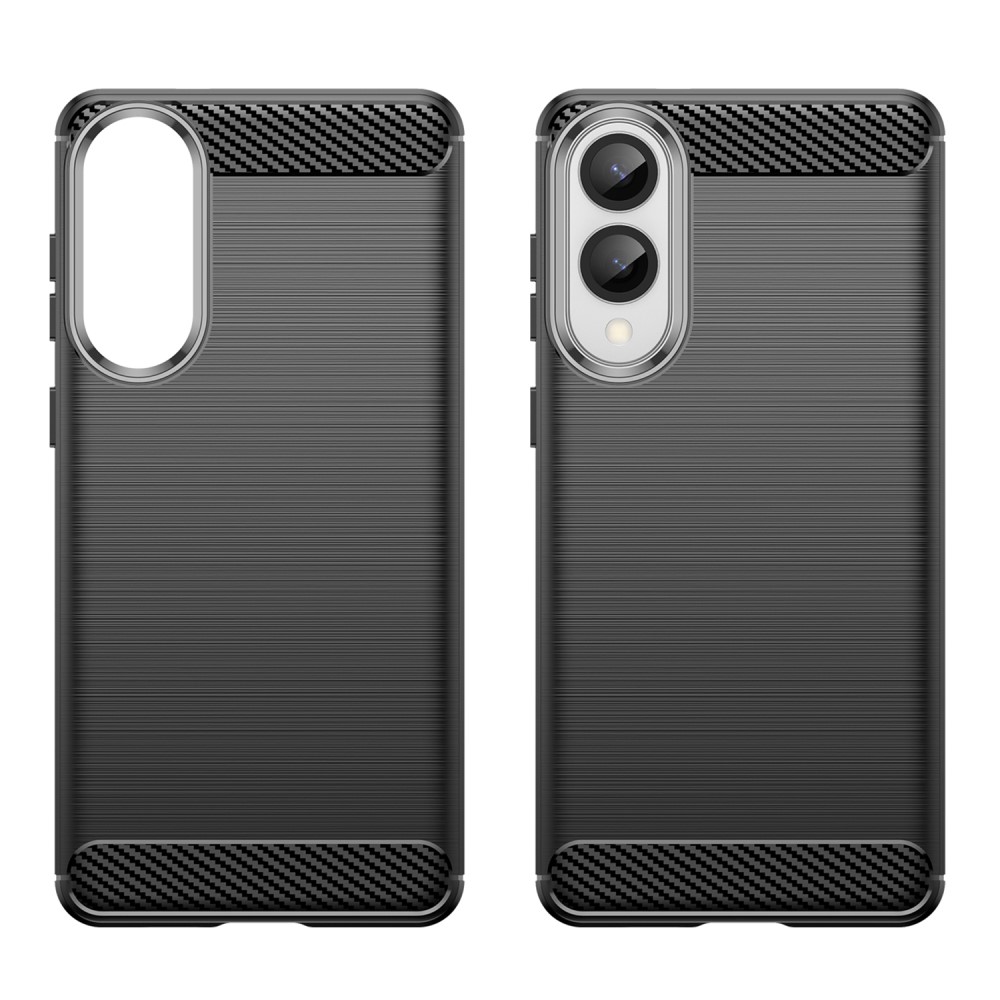  Samsung Galaxy S25 Edge Skal Borstad Stål Textur Svart