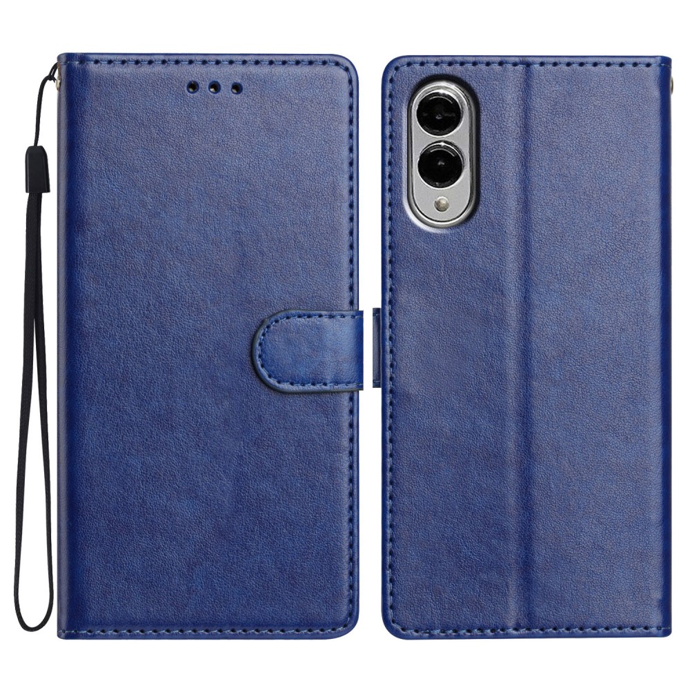  Samsung Galaxy S25 Edge Fodral Läder Blå