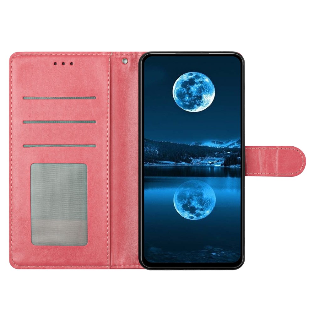  Samsung Galaxy S25 Edge Fodral Läder Rosa