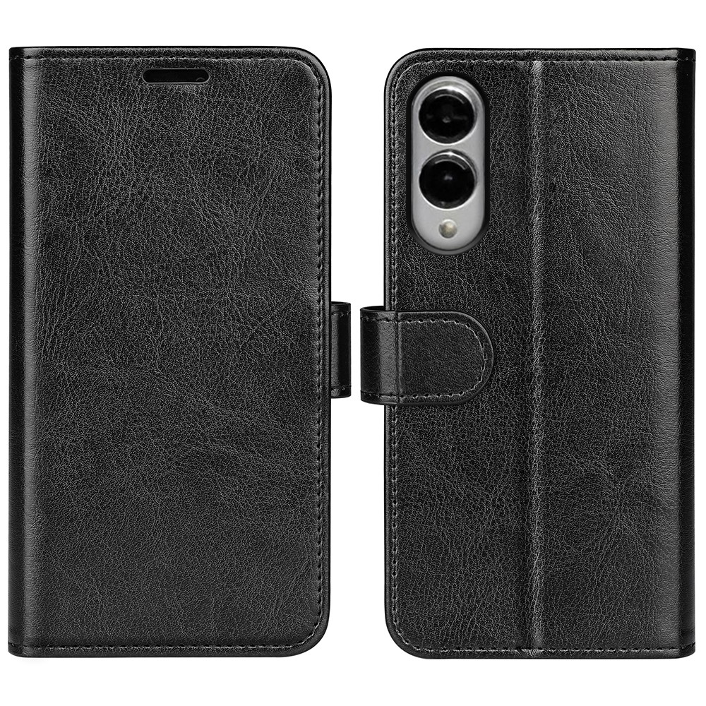  Samsung Galaxy S25 Edge Fodral Crazy Horse Läder Svart