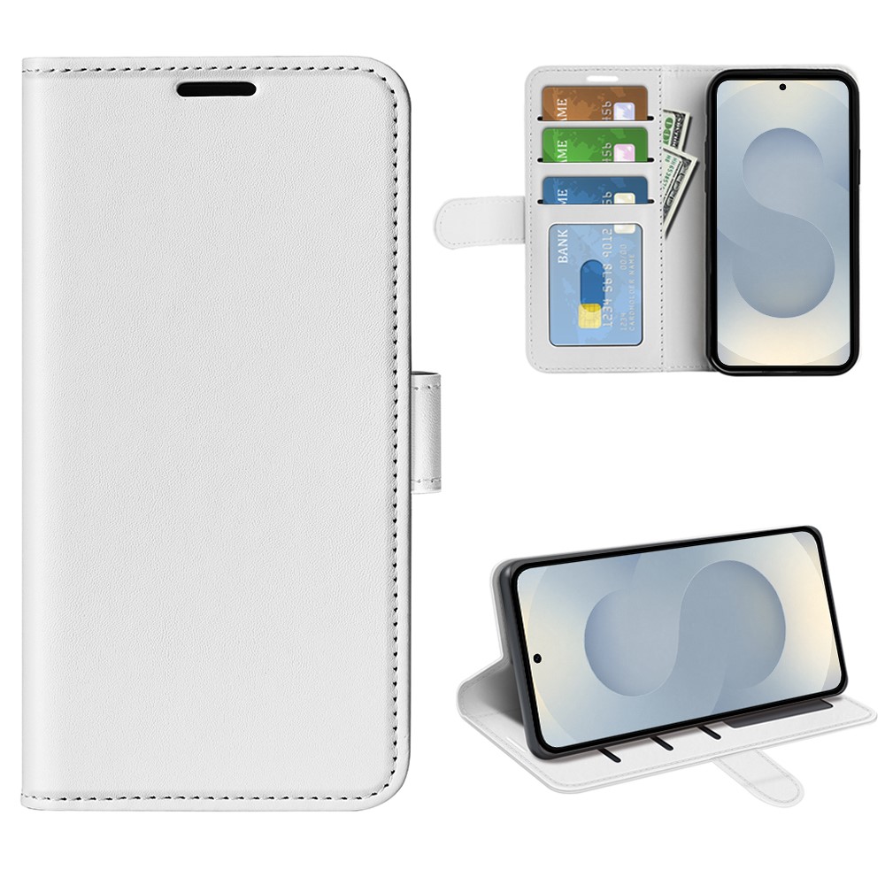  Samsung Galaxy S25 Edge Fodral Crazy Horse Läder Vit