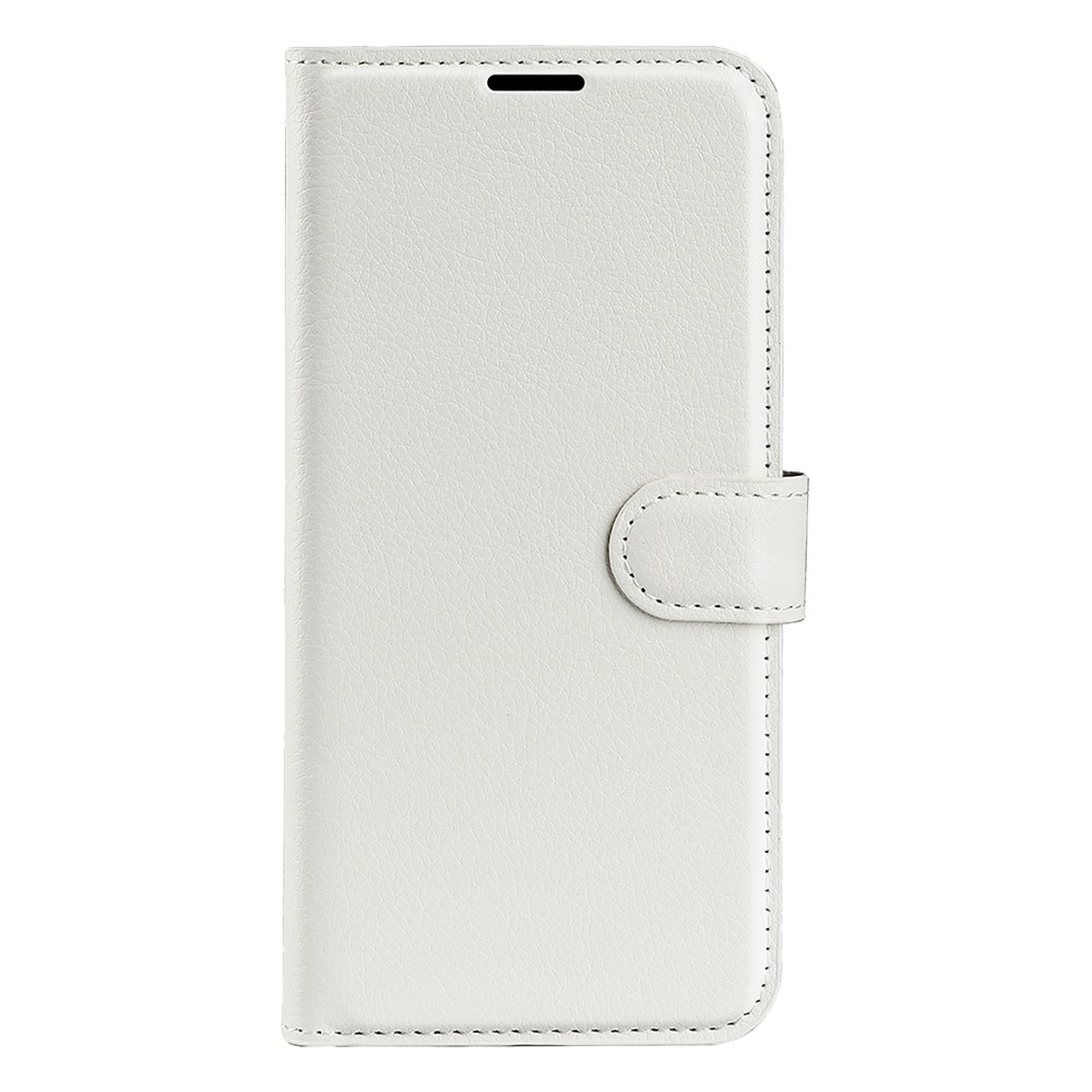  Samsung Galaxy S25 Edge Fodral Litchi Läder Vit
