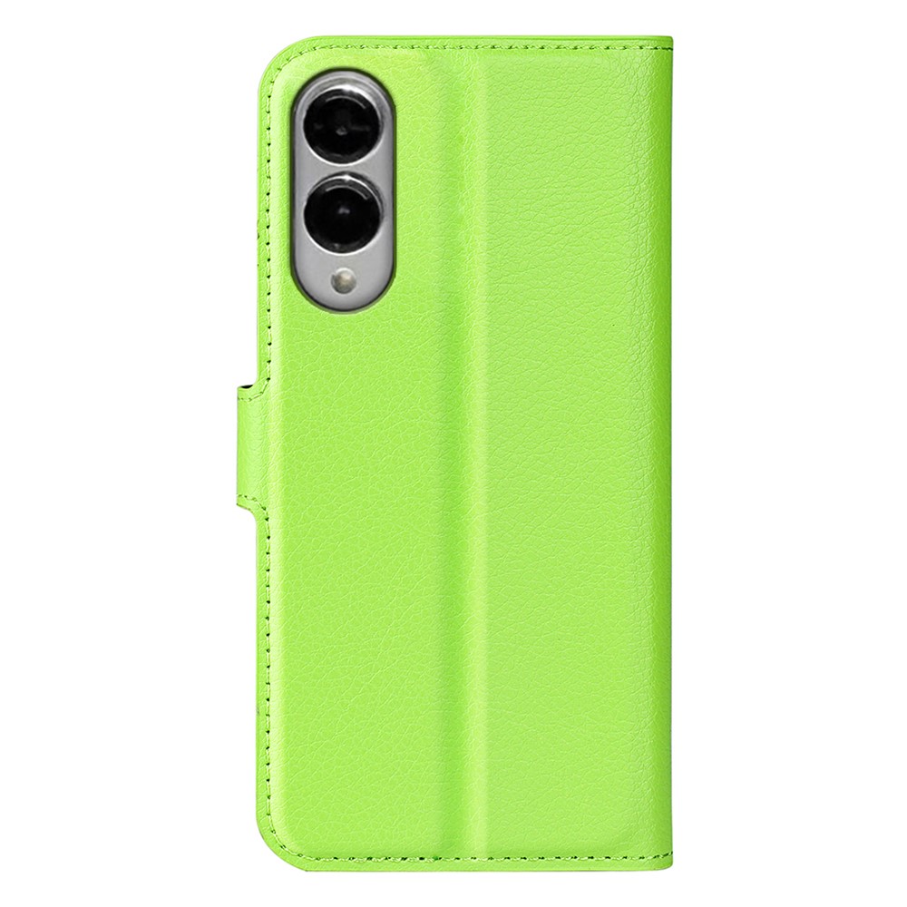  Samsung Galaxy S25 Edge Fodral Litchi Läder Grön