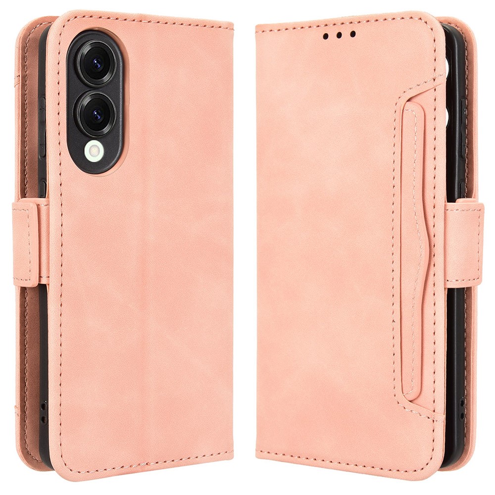  Samsung Galaxy S25 Edge Fodral Med Avtagbart Kortfodral Rosa