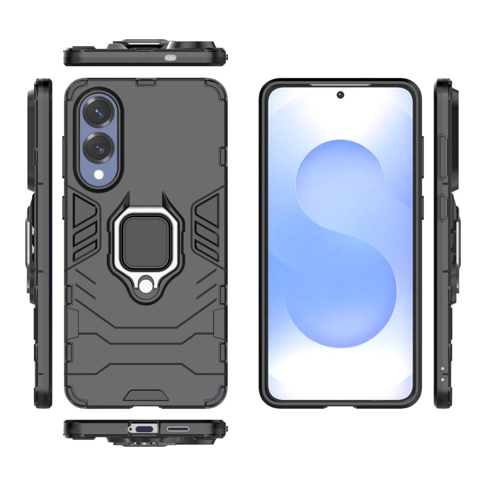 Samsung Galaxy S25 Edge Skal Ring Hybrid Armor Svart