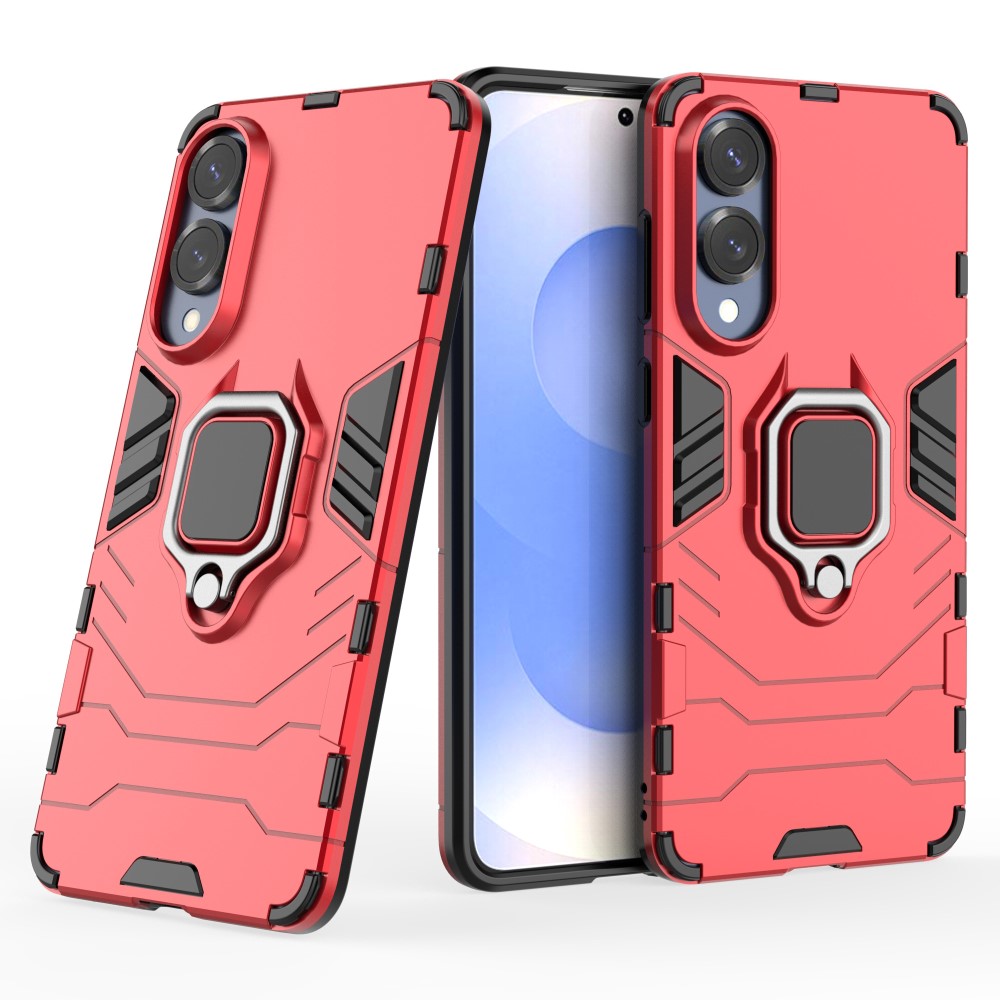  Samsung Galaxy S25 Edge Skal Ring Hybrid Armor Röd