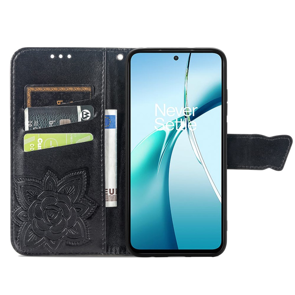  Samsung Galaxy S25 Edge Fodral Med Fjäril Tryck Svart
