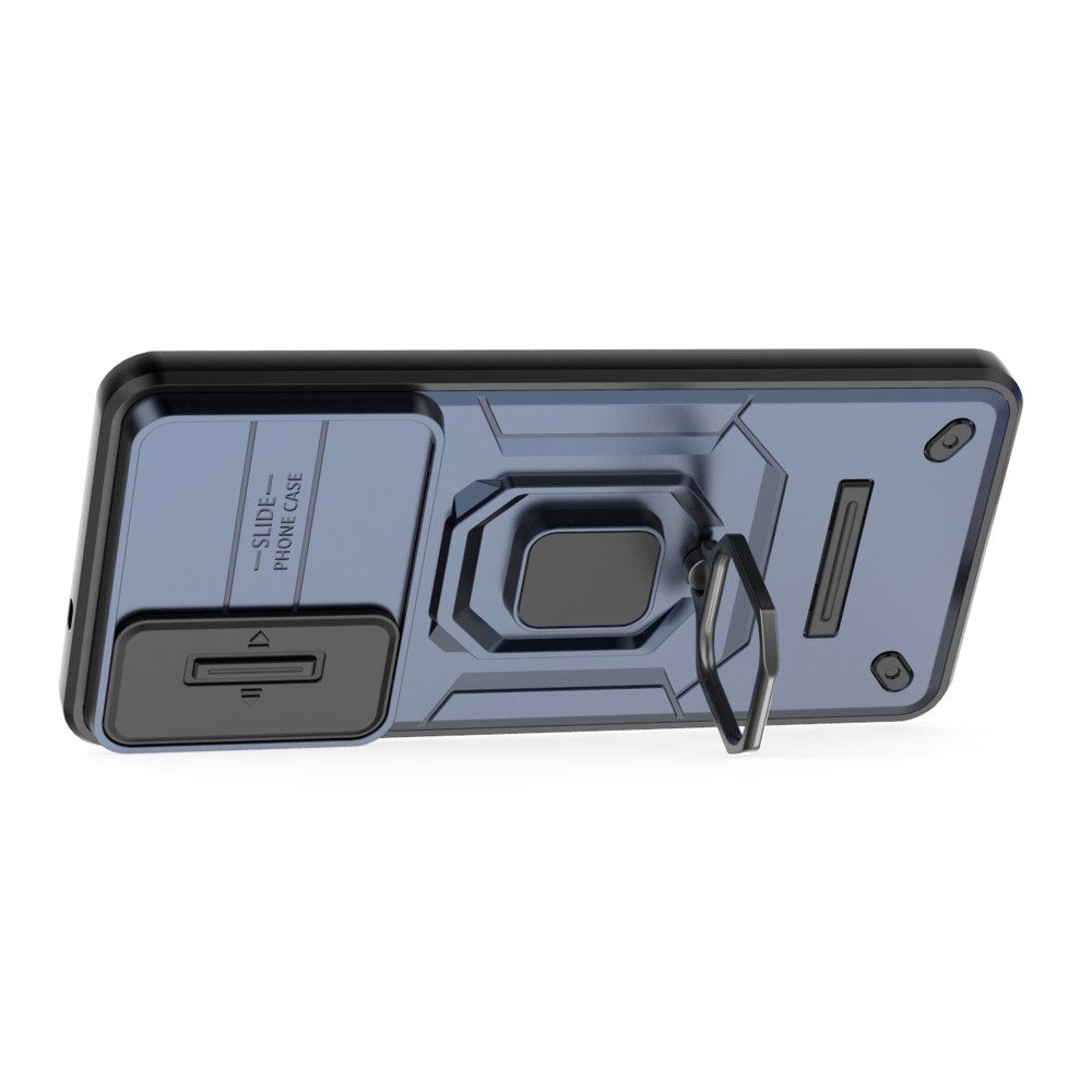  Samsung Galaxy S25 Edge Skal CamShield Ring Hybrid Blå