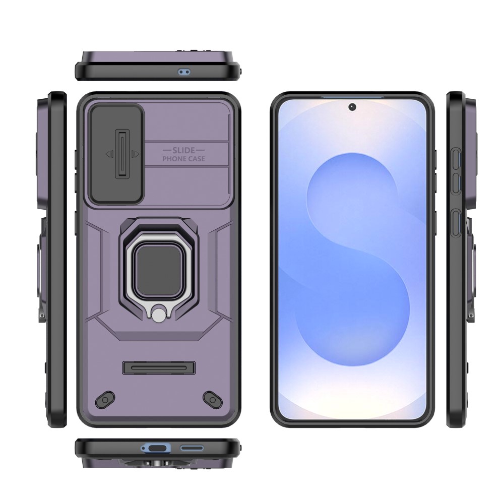  Samsung Galaxy S25 Edge Skal CamShield Ring Hybrid Lila