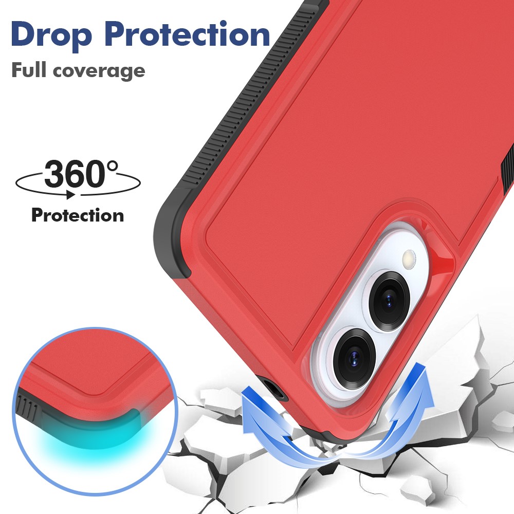  Samsung Galaxy S25 Edge Skal Extreme Shockproof Hybrid Röd