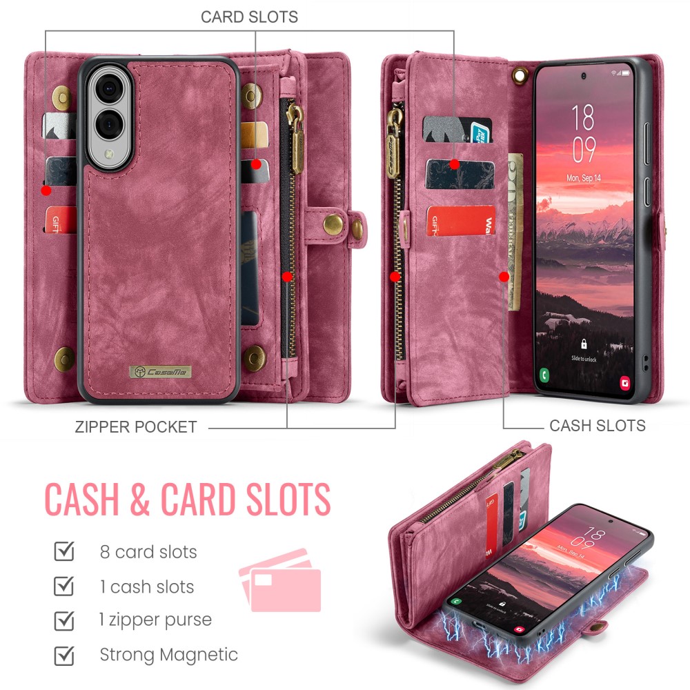 CASEME CASEME Samsung Galaxy S25 Edge Fodral Multifuntionell Röd