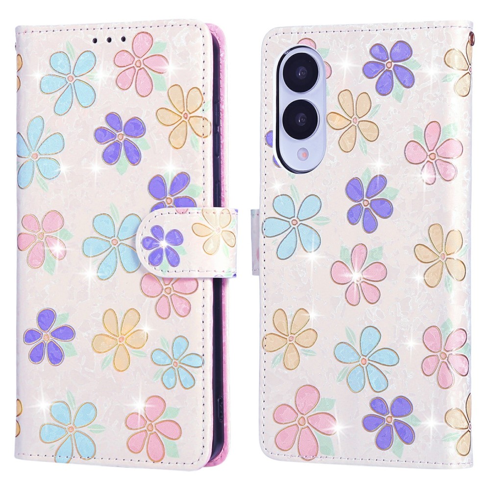  Samsung Galaxy S25 Edge Fodral RFID Färgglada blommor
