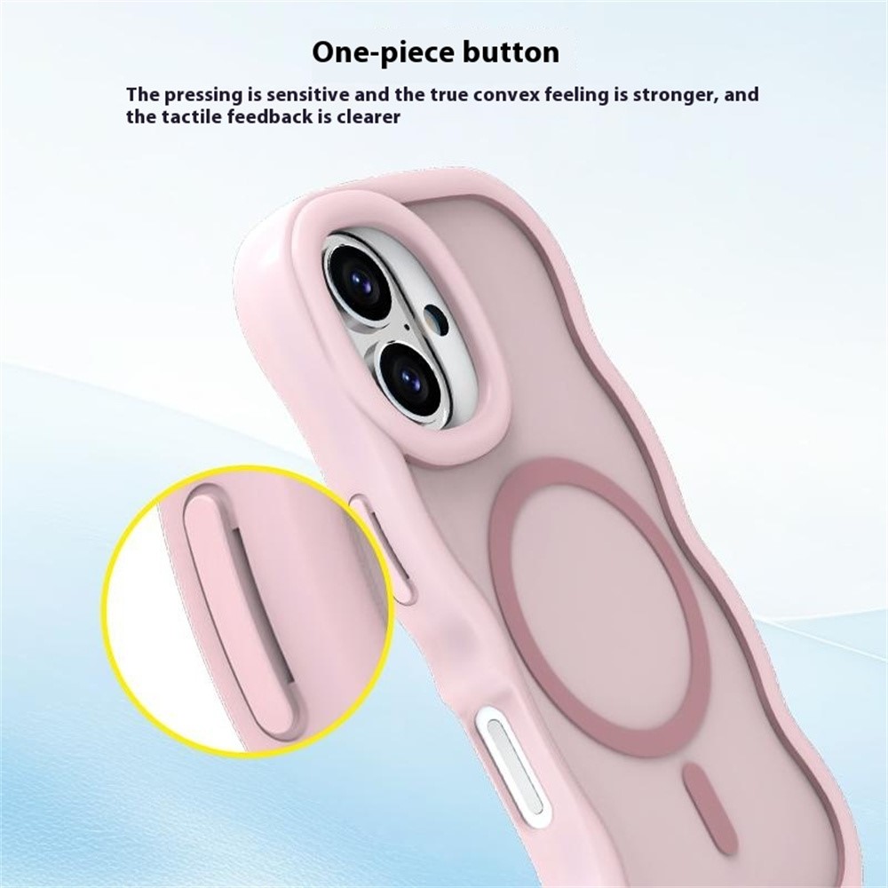  iPhone 16 Plus Skal MagSafe Wavy Matt Rosa