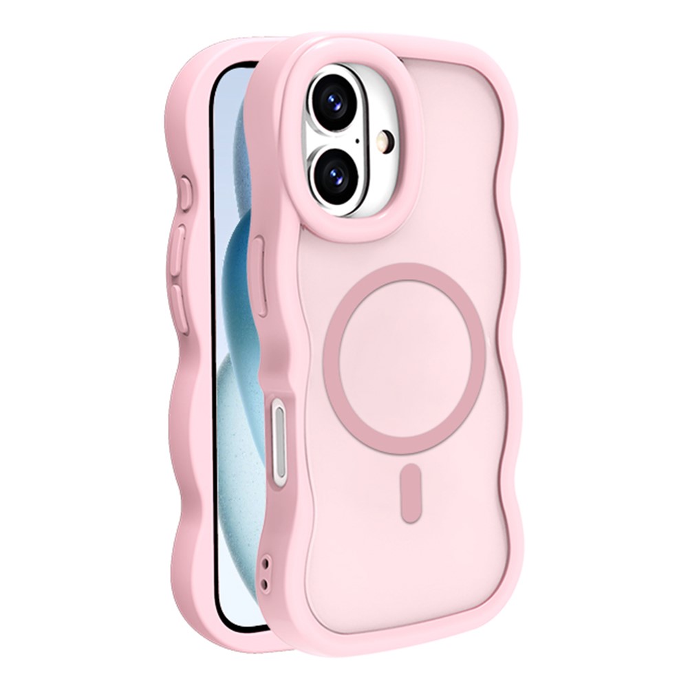  iPhone 16 Skal MagSafe Wavy Matt Rosa