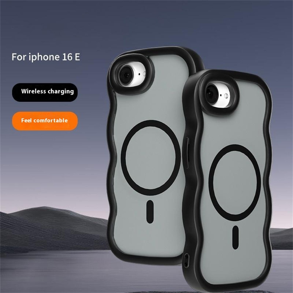  iPhone 17e / 16e Skal MagSafe Wavy Matt Grå