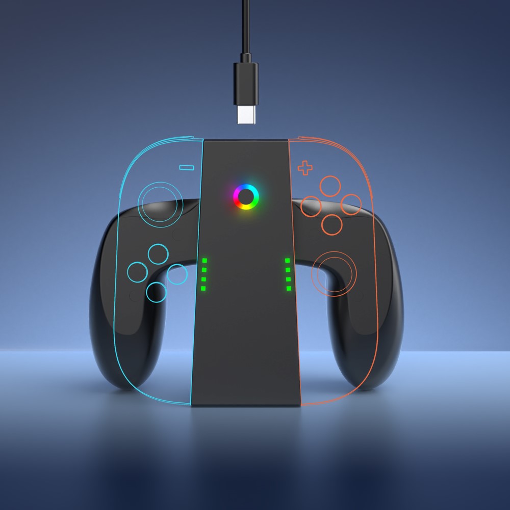 JYS JYS Nintendo Switch 2 Joy-Con Charging Grip Svart