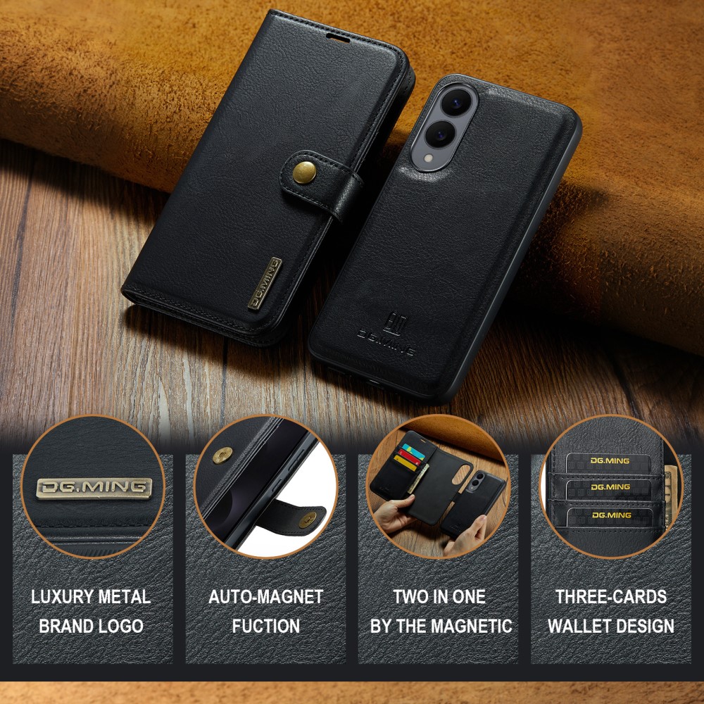 DG.MING DG.MING Galaxy S25 Edge 2in1 Magnet Fodral / Skal Svart