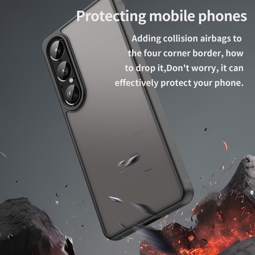  Sony Xperia 1 VII Skal Hybrid Frosted Svart