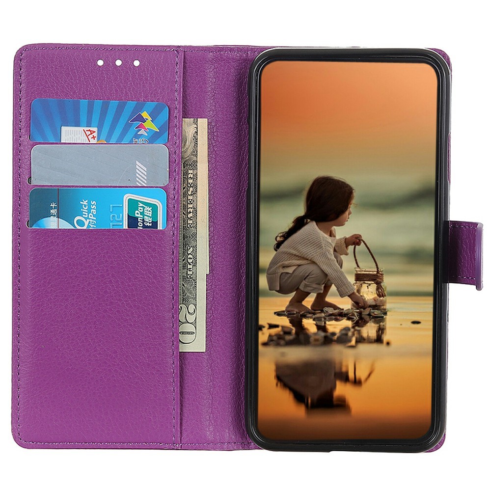  Sony Xperia 1 VII Fodral Litchi Läder Lila