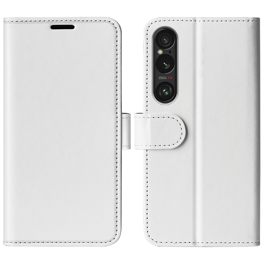  Sony Xperia 1 VII Fodral Crazy Horse Läder Vit