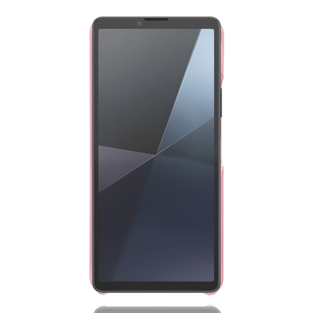  Sony Xperia 10 VII Läderbelagt Skal Med Kortfack Roséguld