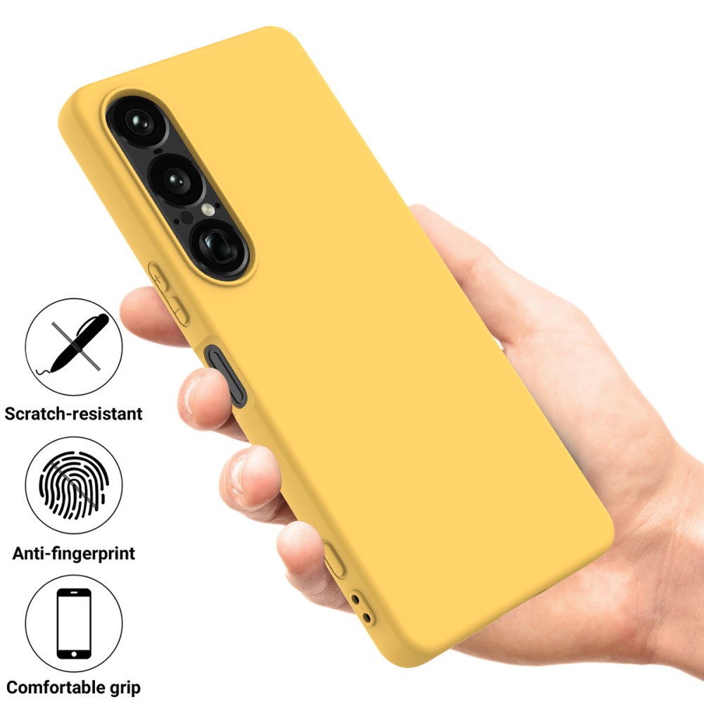  Sony Xperia 1 VII Skal Liquid Silikon Gul