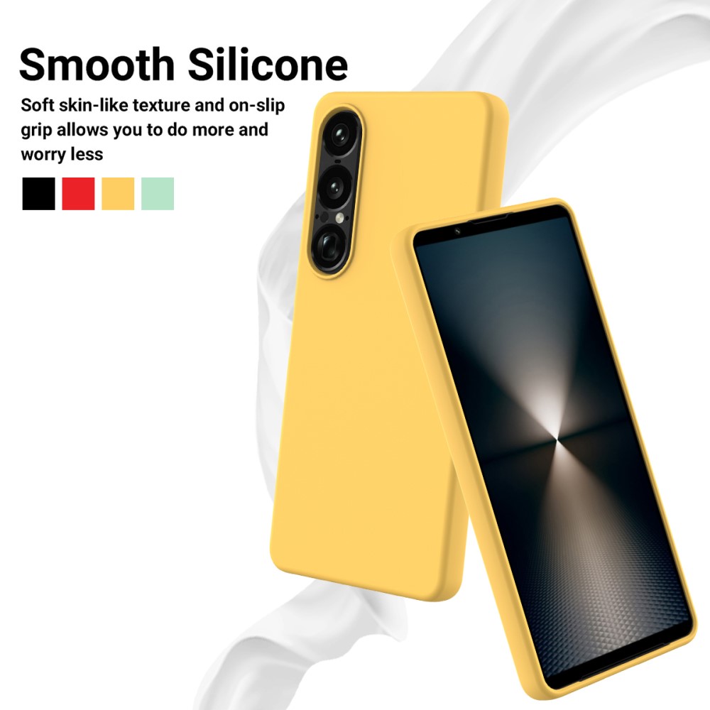  Sony Xperia 1 VII Skal Liquid Silikon Gul