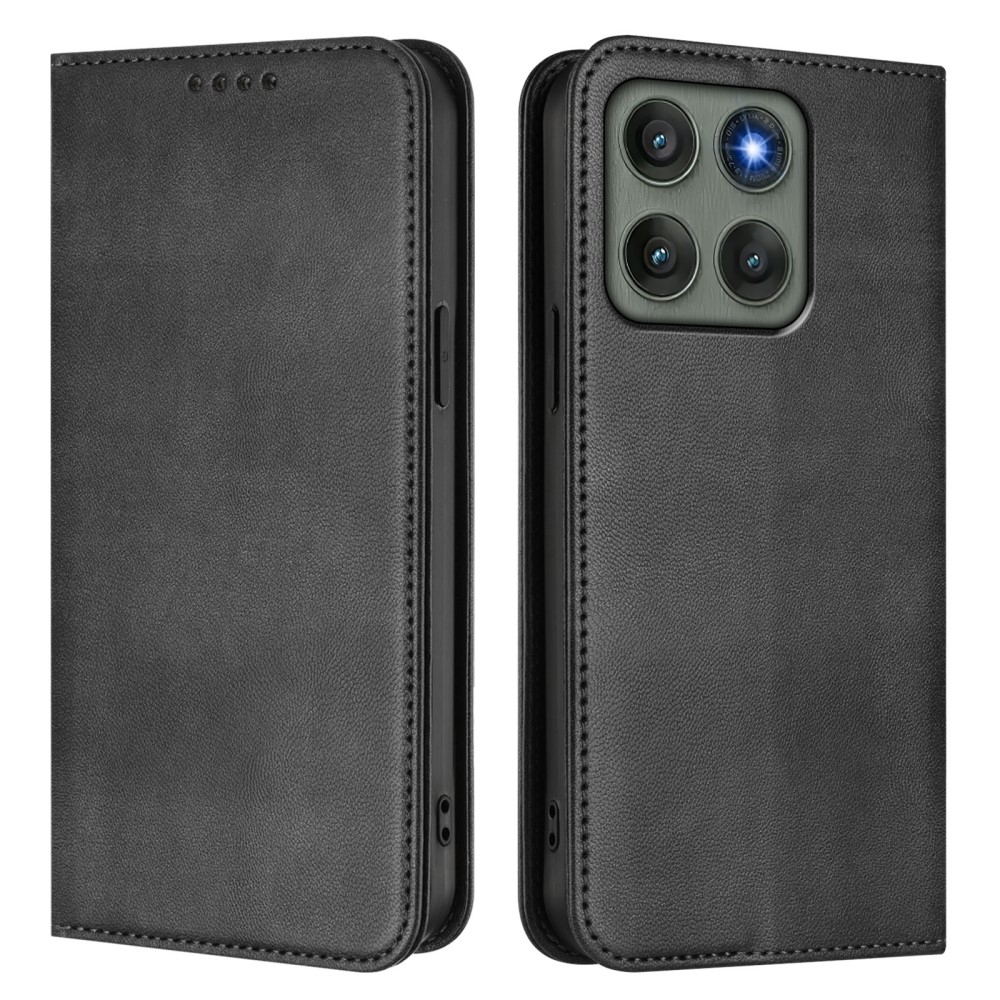  Motorola Edge 60 Pro Fodral RFID Flip Läder Svart