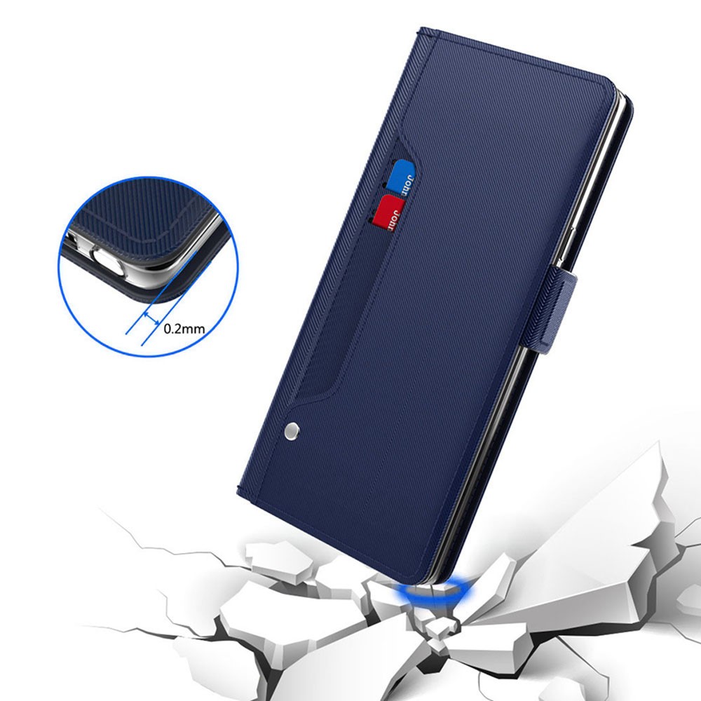  Motorola Edge 60 / 60 Fusion Fodral Med Kortfack Läder Blå