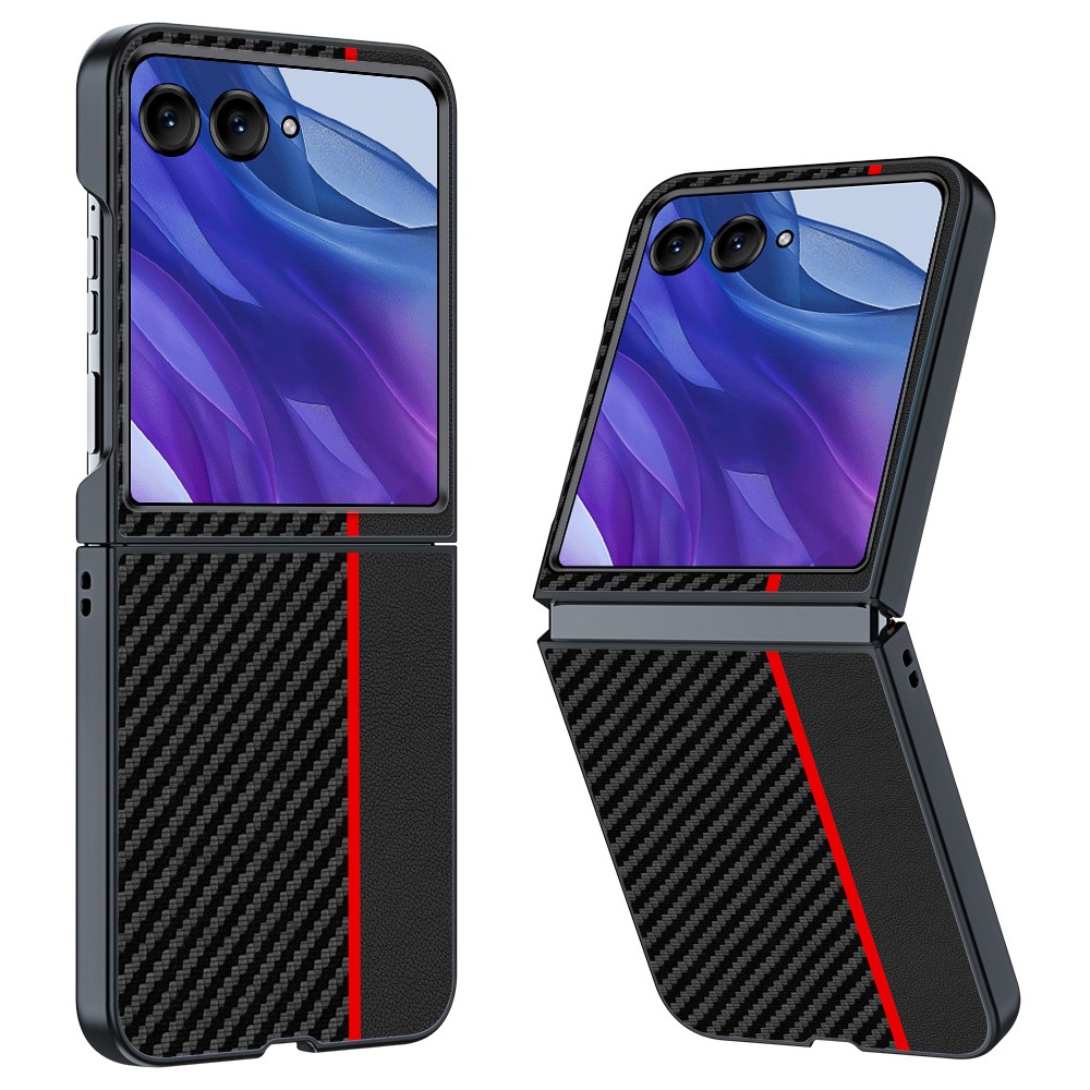  Motorola Razr 60 Ultra Skal Kolfiber Textur Svart