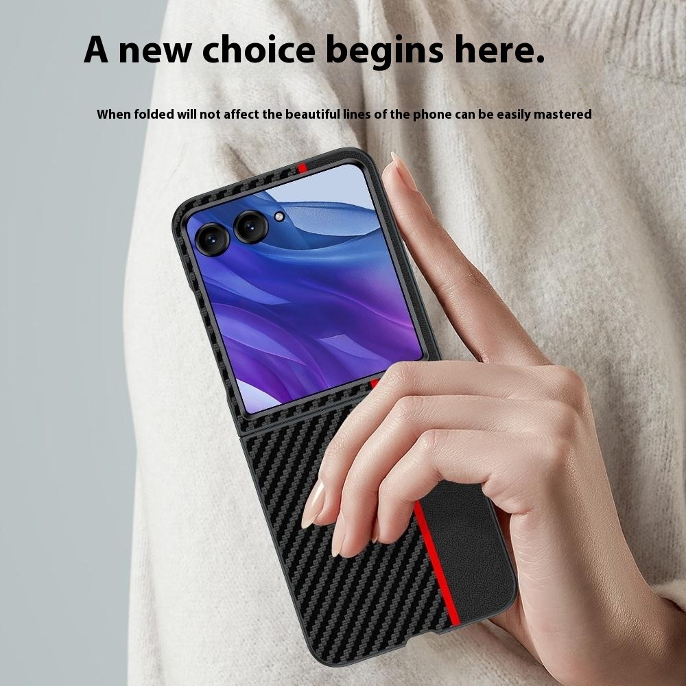  Motorola Razr 60 Ultra Skal Kolfiber Textur Svart