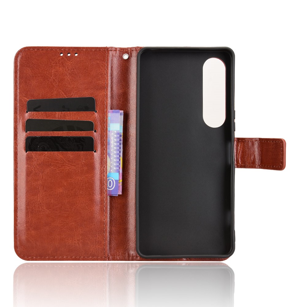  Sony Xperia 1 VII Fodral Crazy Horse Läder Brun