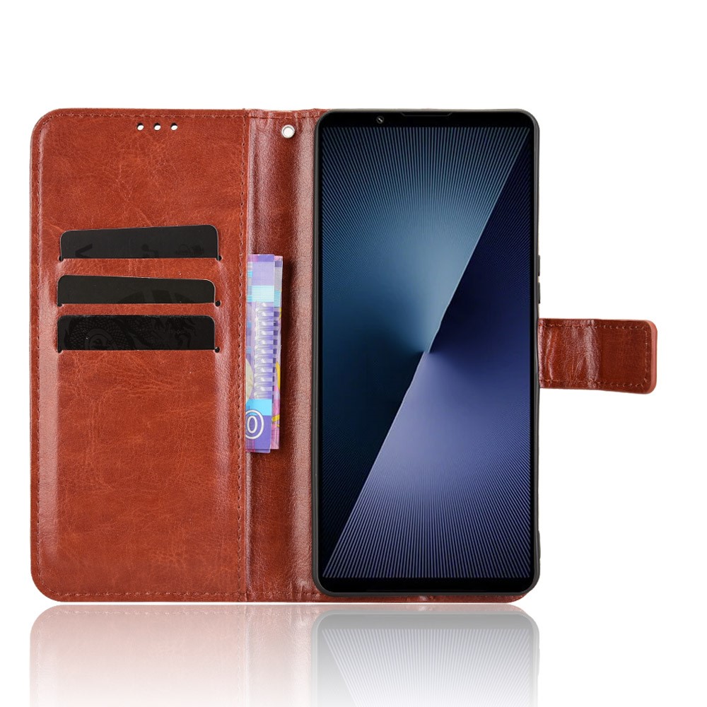  Sony Xperia 1 VII Fodral Crazy Horse Läder Brun
