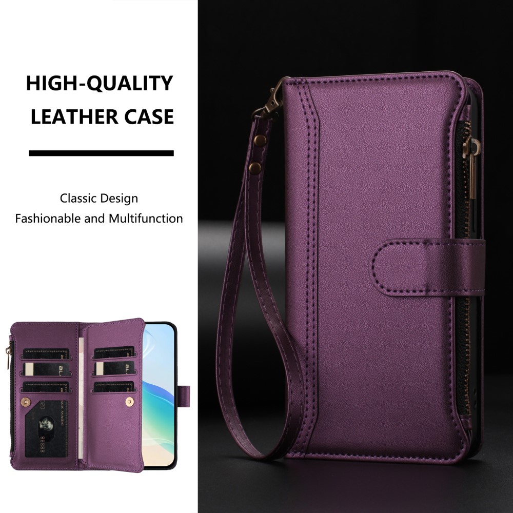  Sony Xperia 1 VII Fodral Multifunktionellt Läder Lila