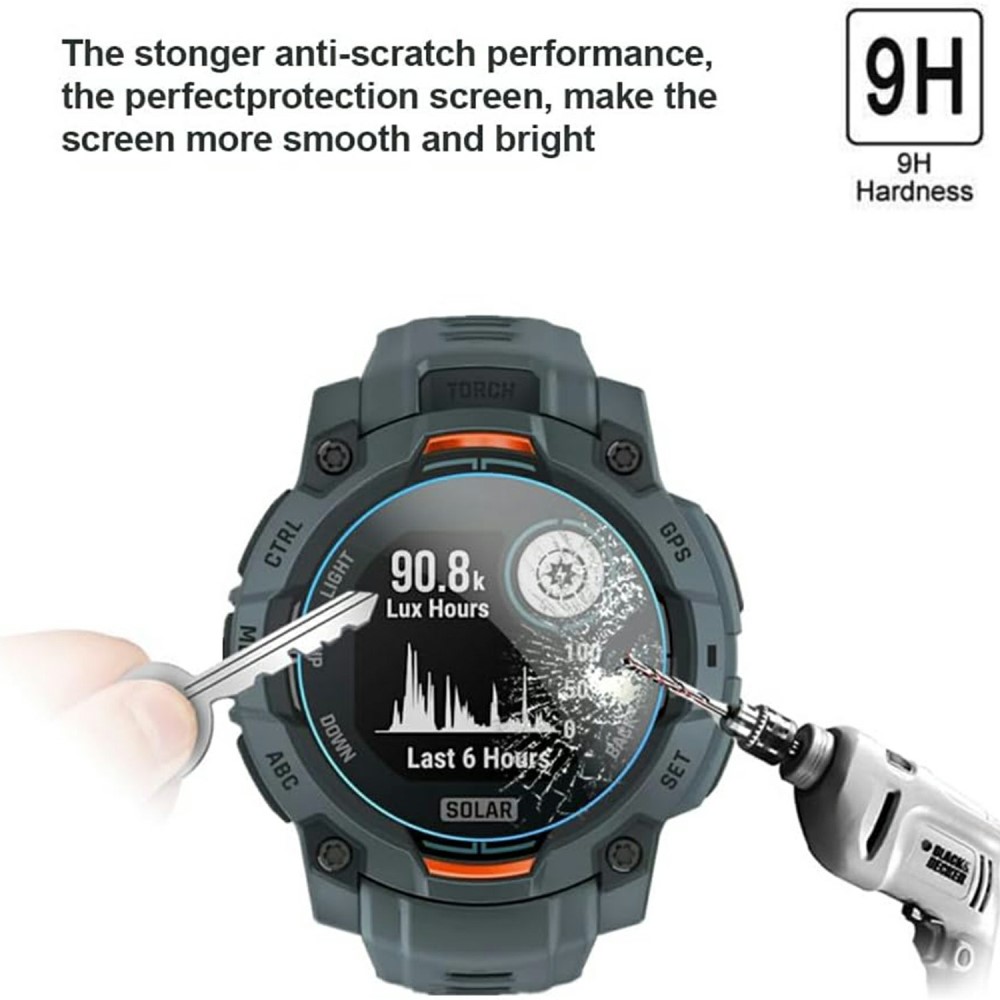 Garmin Instinct 3 45 mm 3-PACK Skärmskydd Härdat Glas