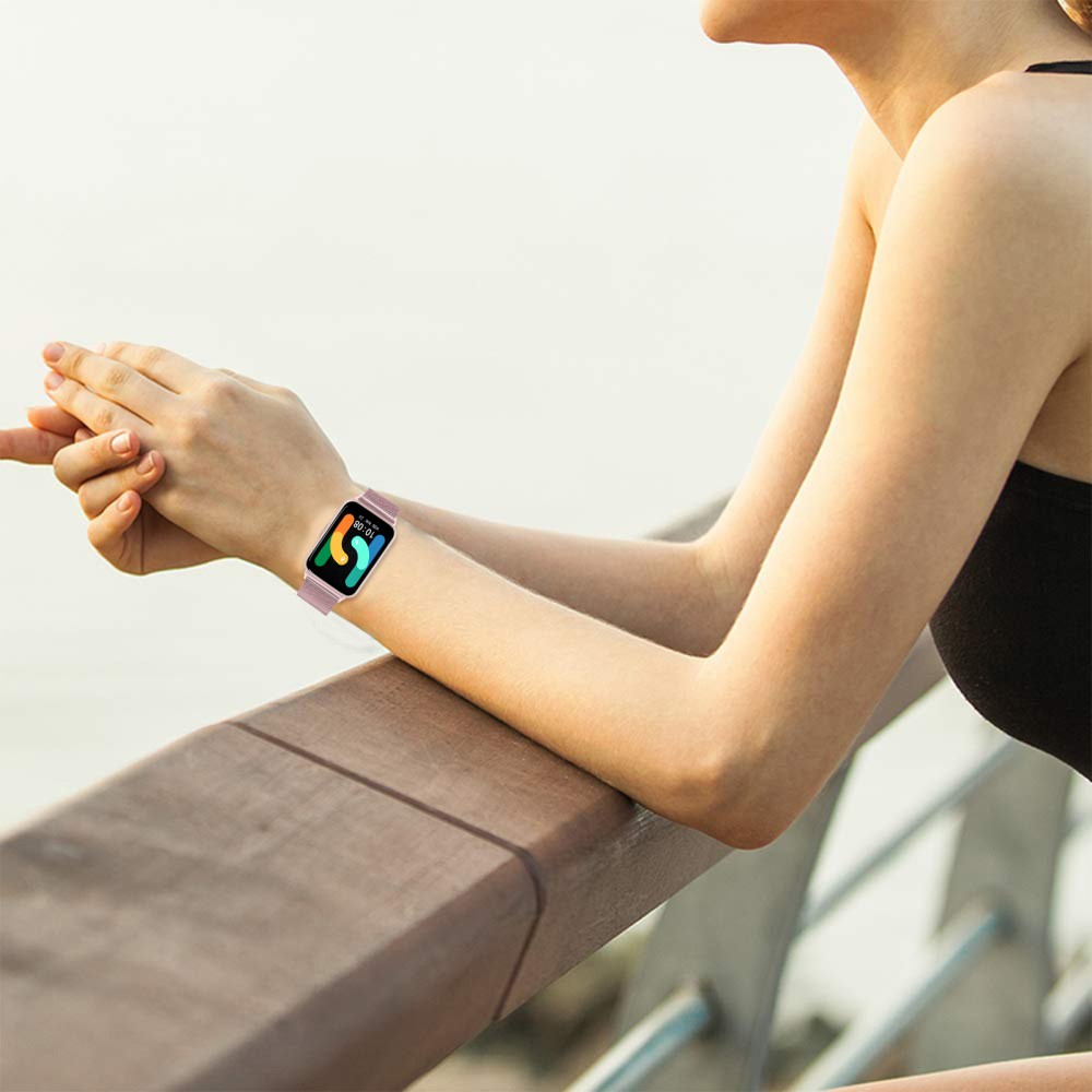  Samsung Galaxy Watch Fit 3 Klockarmband Milanese Rosa