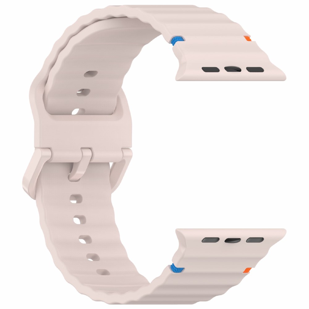  Apple Watch 42/44/45/46/49 mm Armband Silikon Wave Rosa