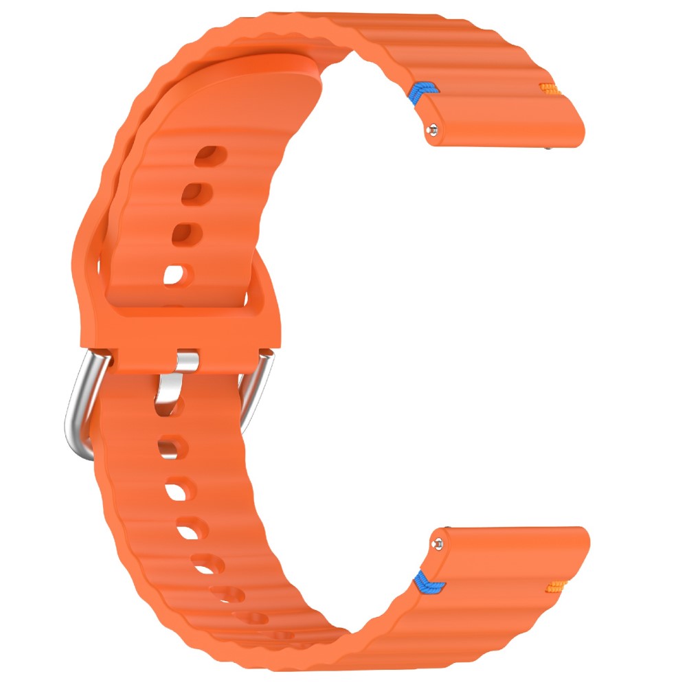  Klockarmband 20 mm Silikon Wave Design Orange