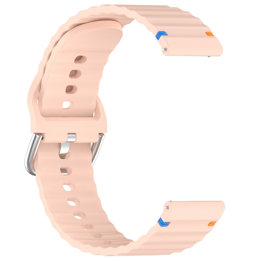  Klockarmband 20 mm Silikon Wave Design Rosa