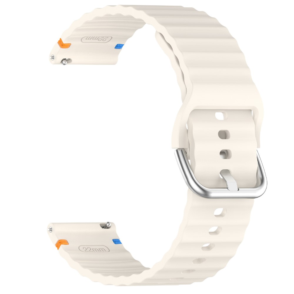  Klockarmband 20 mm Silikon Wave Design Beige