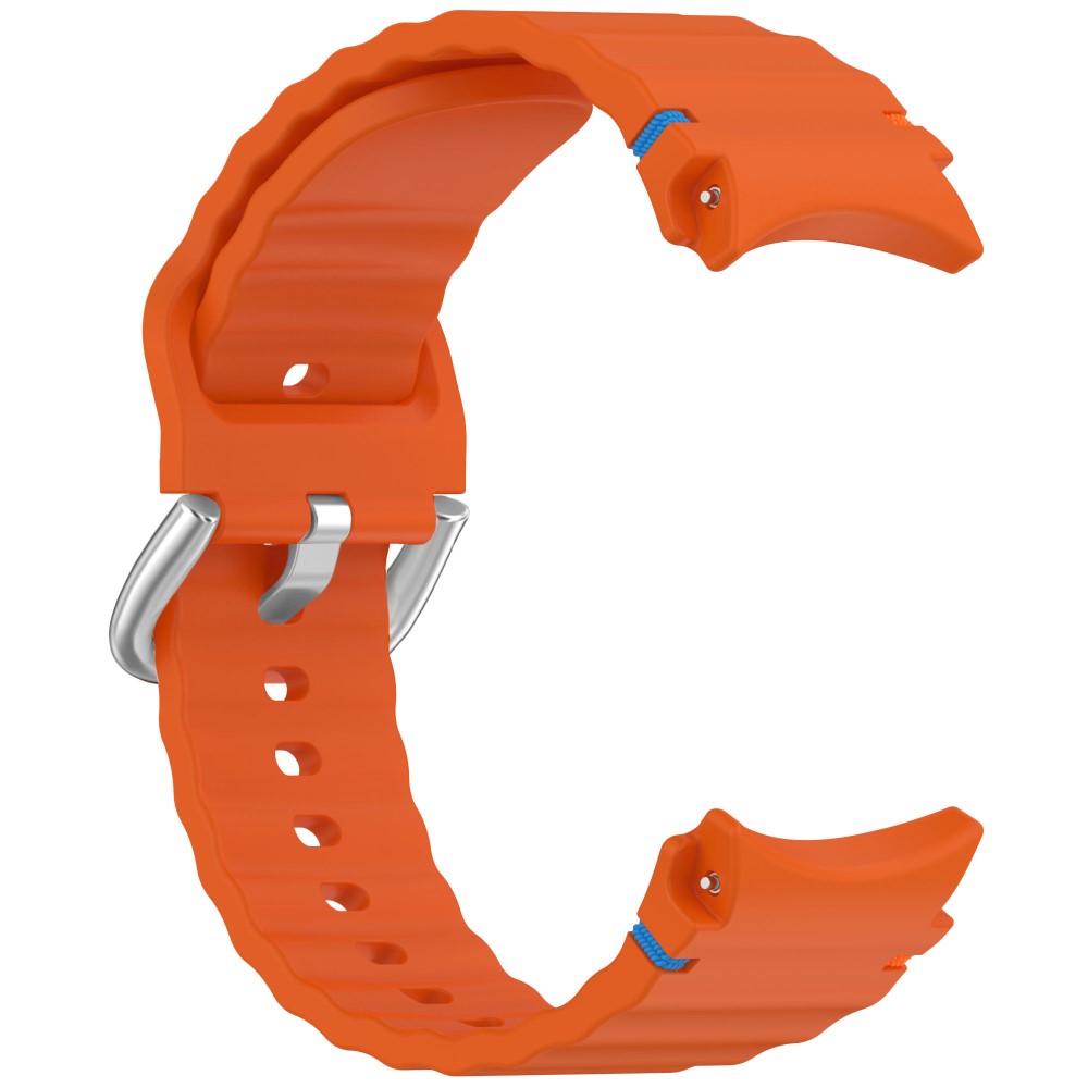  Galaxy Watch 5/5 Pro/6/7/FE Armband Silikon Wave Design Orange