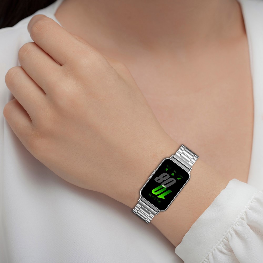  Samsung Galaxy Watch Fit 3 Klockarmband Rostfritt Stål Silver
