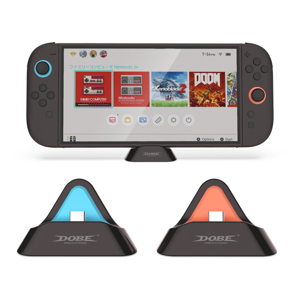 DOBE DOBE Nintendo Switch / Switch 2 Laddningsstativ Svart