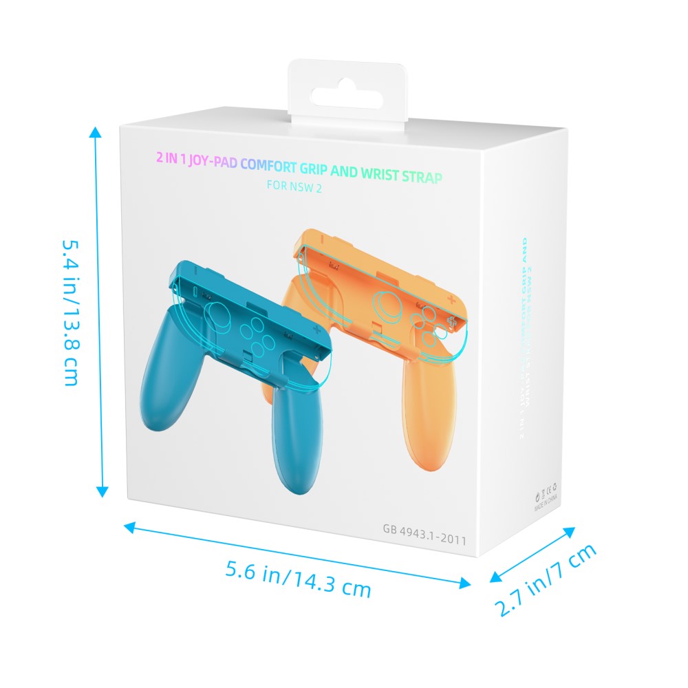 JYS JYS 2 st Nintendo Switch 2 Joy-Con Grip Svart