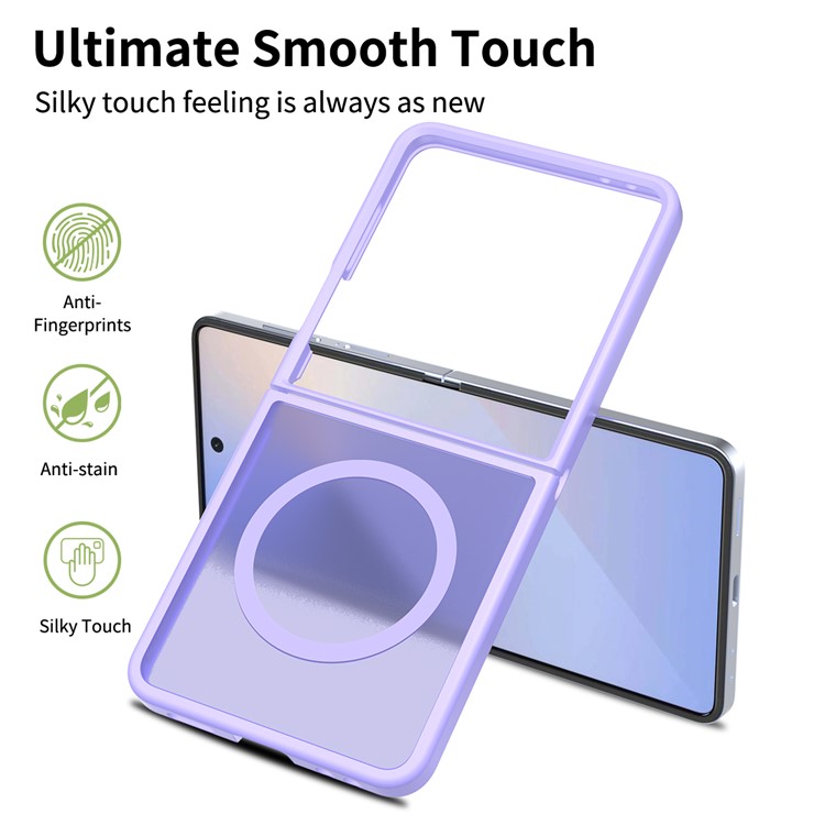  Samsung Galaxy Z Flip 7 Skal MagSafe Skin Touch Lila
