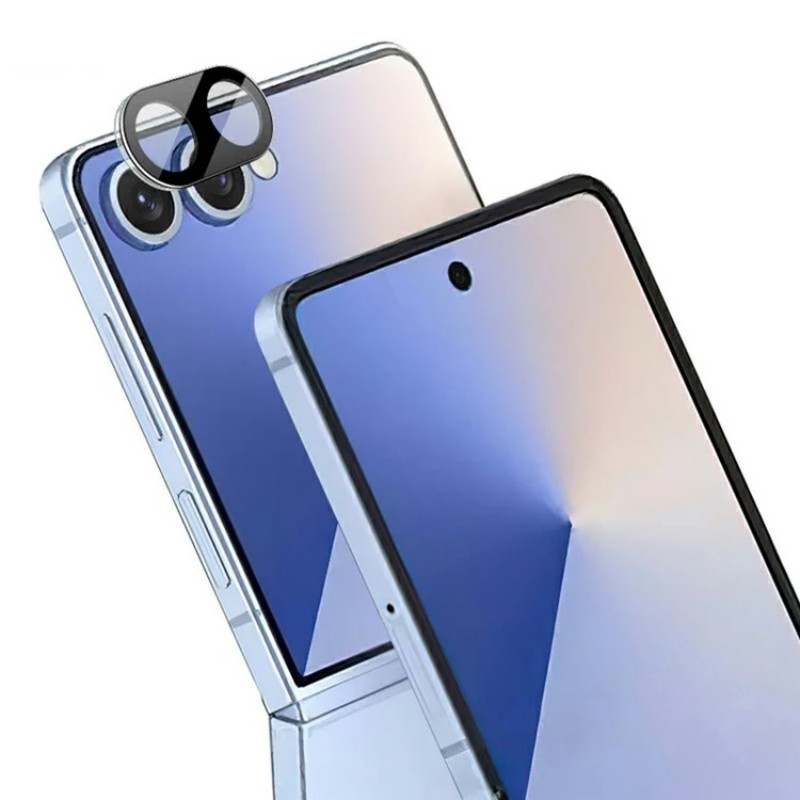 WANLONFENG WANLONFENG Galaxy Z Flip 7 Linsskydd Härdat Glas Svart