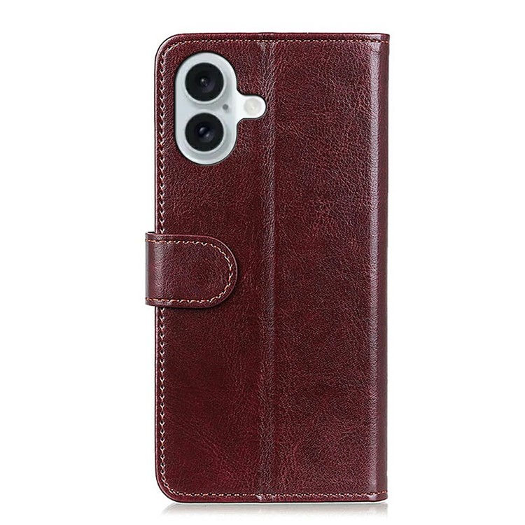  iPhone 17 Fodral Crazy Horse Läder Brun