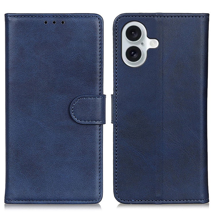  iPhone 17 Plånboksfodral Läder Blå