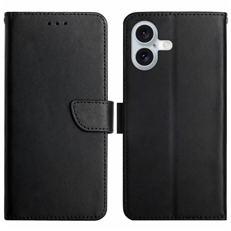  iPhone 17 Fodral Äkta Läder Svart